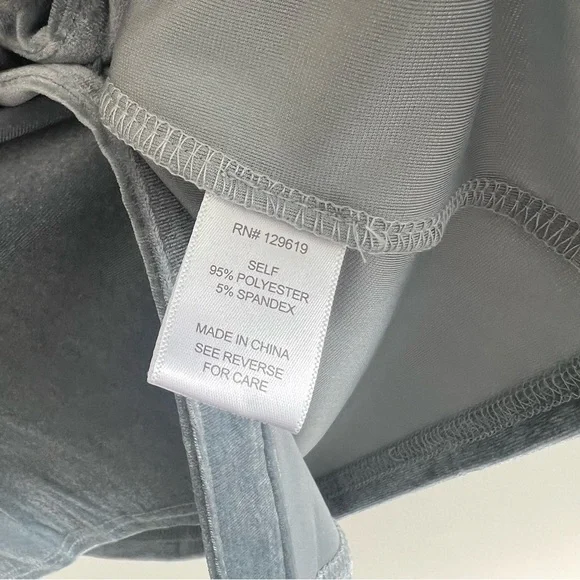 Allie Rose Ruched Button-Up Velvet Top - Picture 5 of 5